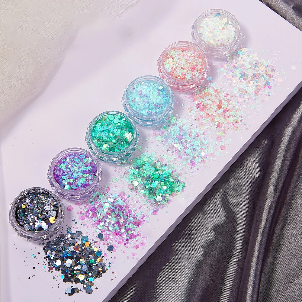 6Colors/Set Resin Sparkling Se - Resin Glitter Pack ulasan dan harga