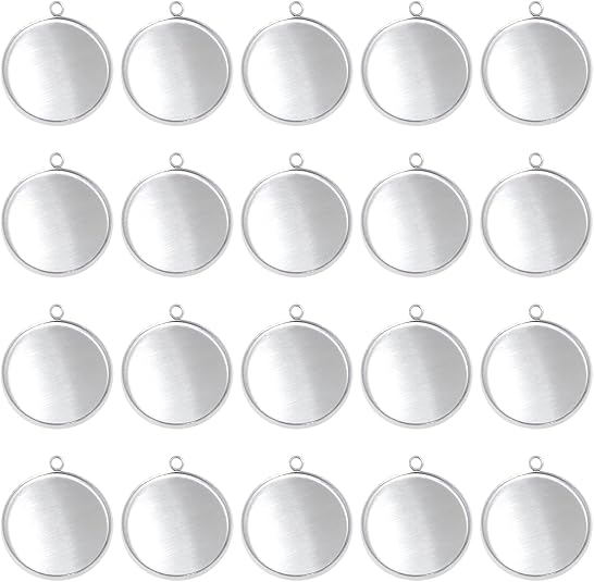 20 Pieces Stainless Steel Roun - Resin Crafts ulasan dan harga
