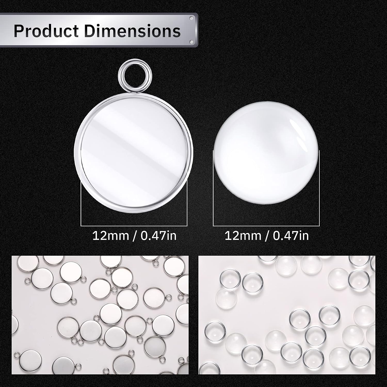 20 Pieces Stainless Steel Roun - Resin Crafts ulasan dan harga