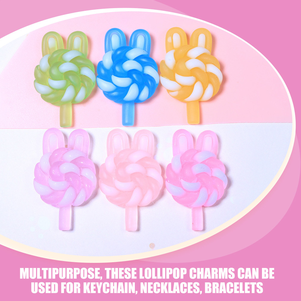 24Pcs Cute Cartoon Lollipop Ch - Resin Crafts ulasan dan harga