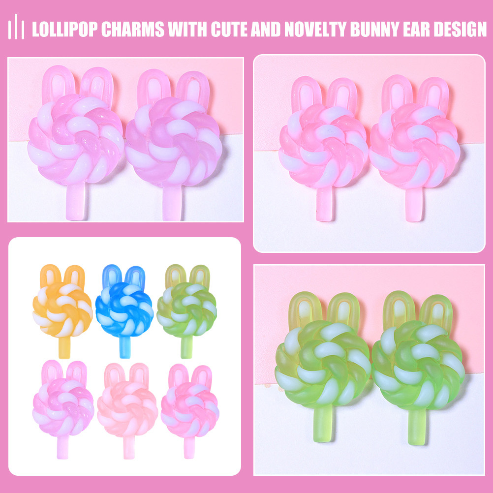 24Pcs Cute Cartoon Lollipop Ch - Resin Crafts ulasan dan harga