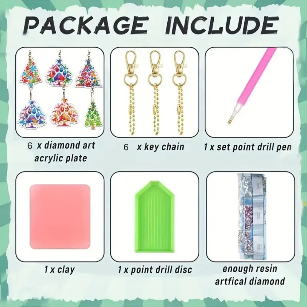 6pcs/Set DIY Christmas Tree Pa - Resin Craft For Beginners ulasan dan harga