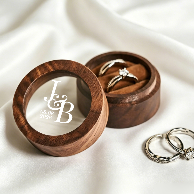 Personalized Wedding Ring Box  - Wood Ring Blank ulasan dan harga
