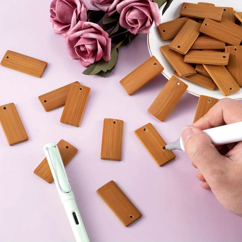 100Pcs Natural Wood Blanks 45x - Wood Ring Blank ulasan dan harga