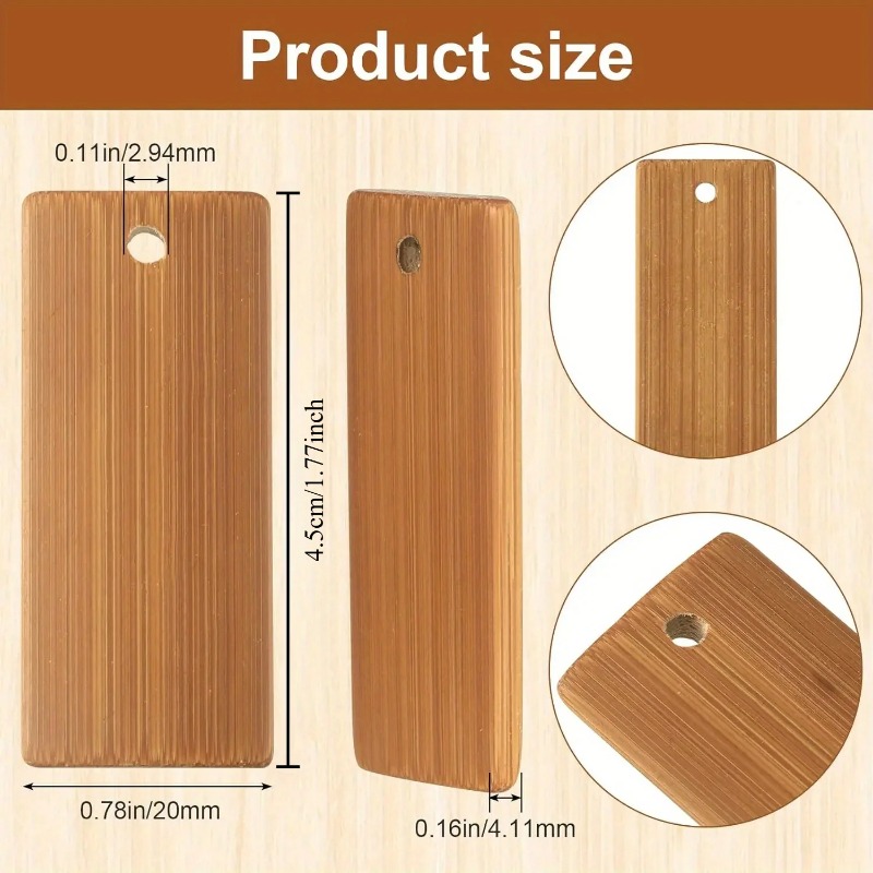 100Pcs Natural Wood Blanks 45x - Wood Ring Blank ulasan dan harga