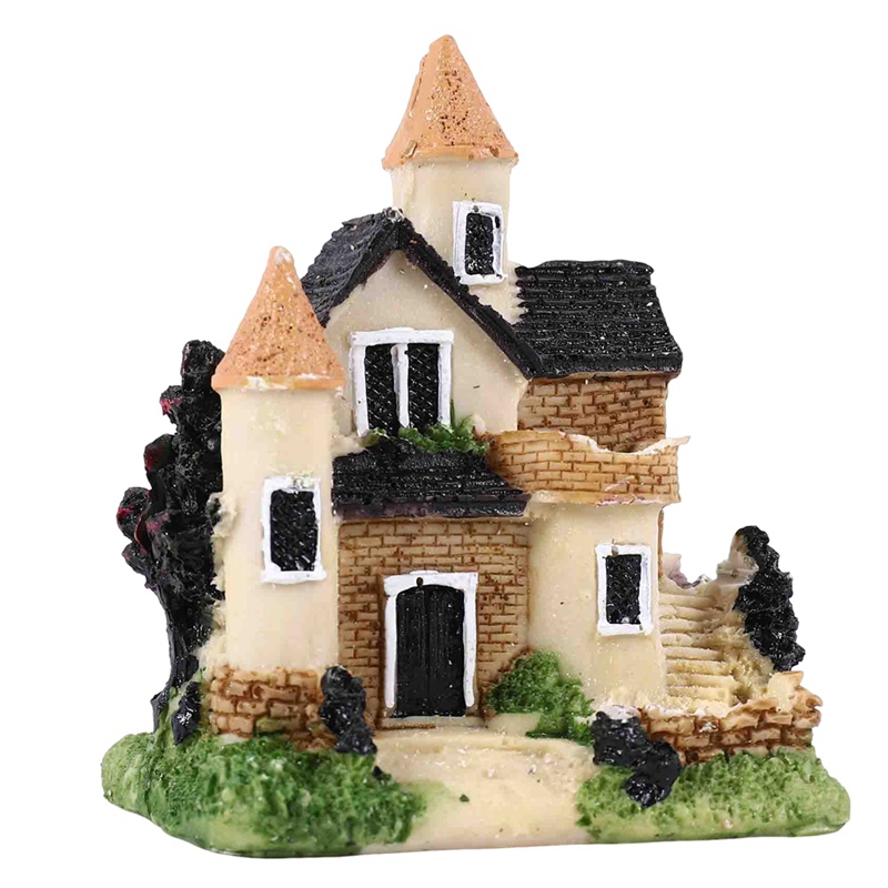 Cute Mini Resin House Miniatur - Resin Crafts ulasan dan harga