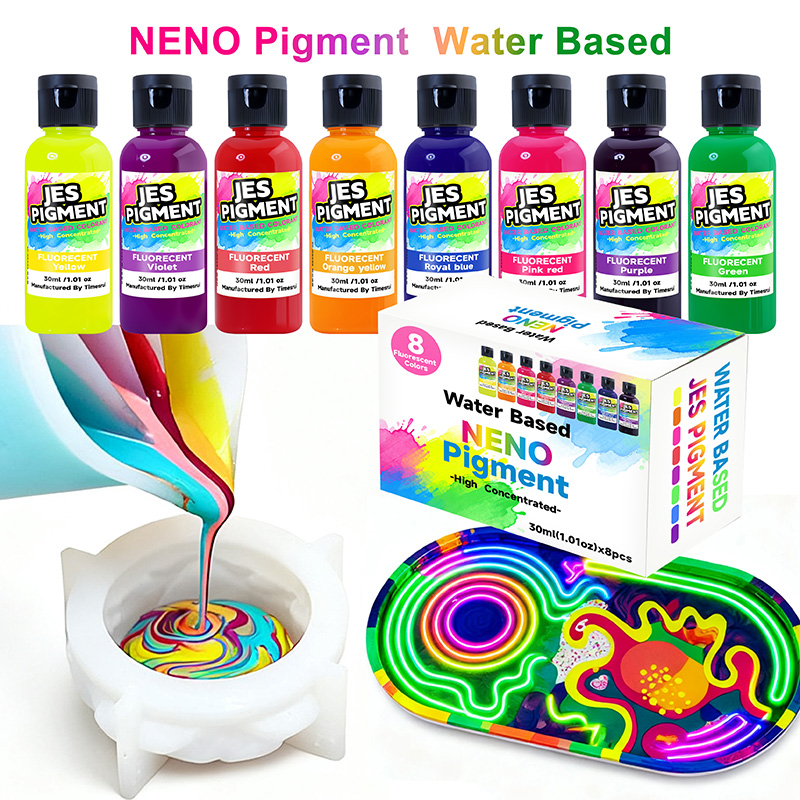 8colors/set fluorescent pigmen - Resin Pigment Set ulasan dan harga
