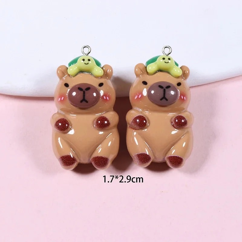 10Pcs Glossy Flatback Capybara - Resin Craft Supplies ulasan dan harga