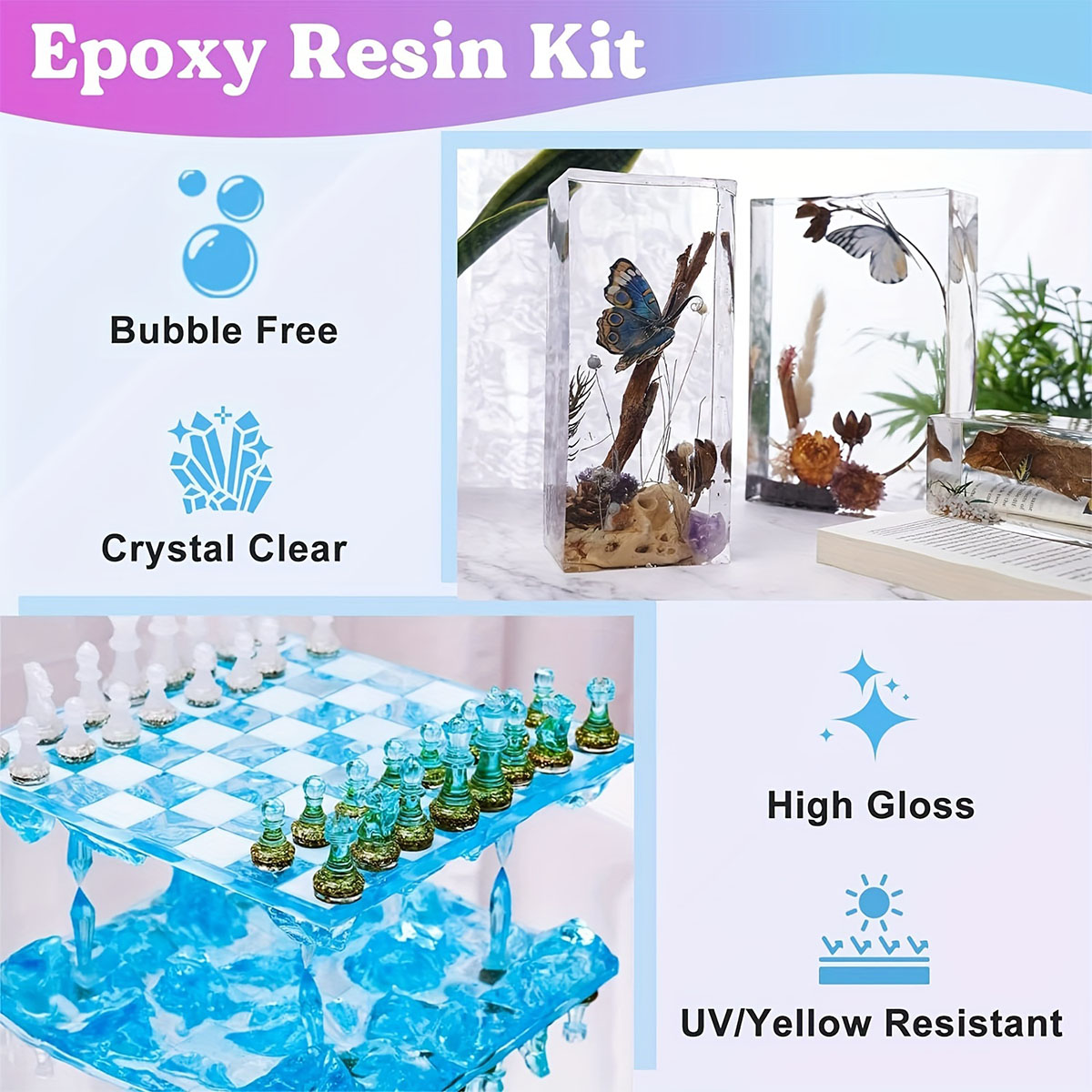 125ml/250ml Crystal Clear Cast - Resin Jewelry Kit ulasan dan harga
