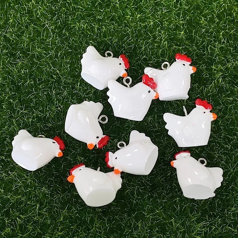 10Pcs Cute Mini 3D Chicken Res - Resin Craft Supplies ulasan dan harga
