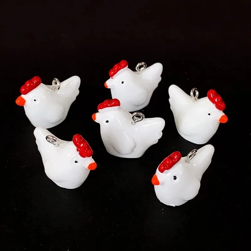 10Pcs Cute Mini 3D Chicken Res - Resin Craft Supplies ulasan dan harga