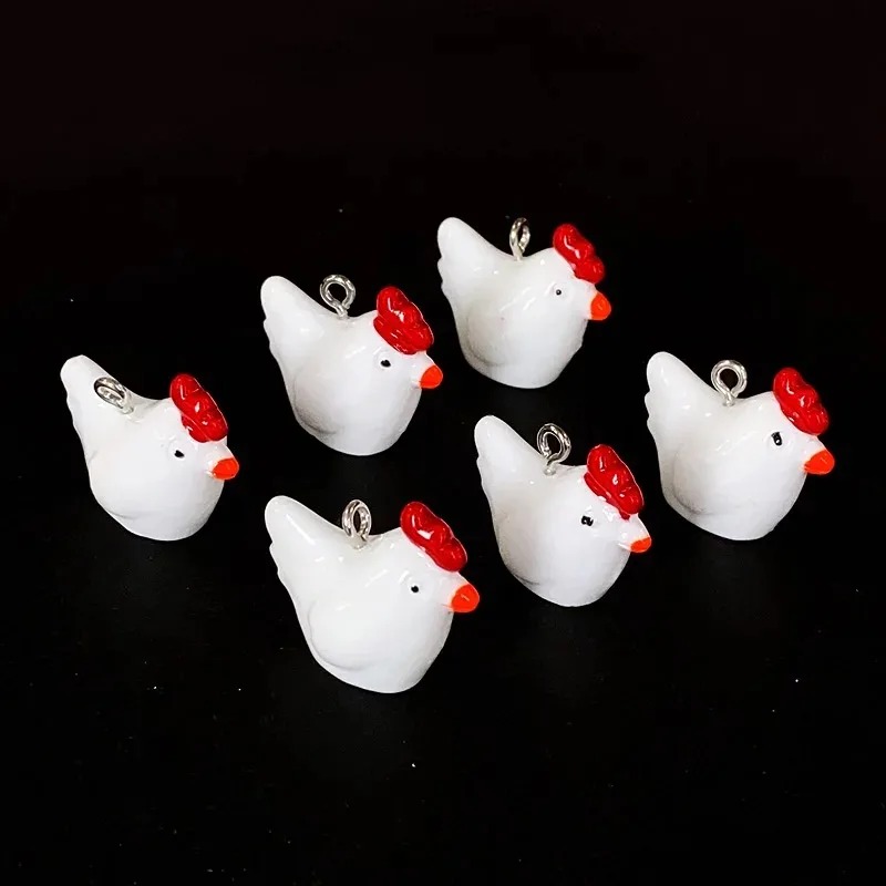 10Pcs Cute Mini 3D Chicken Res - Resin Craft Supplies ulasan dan harga