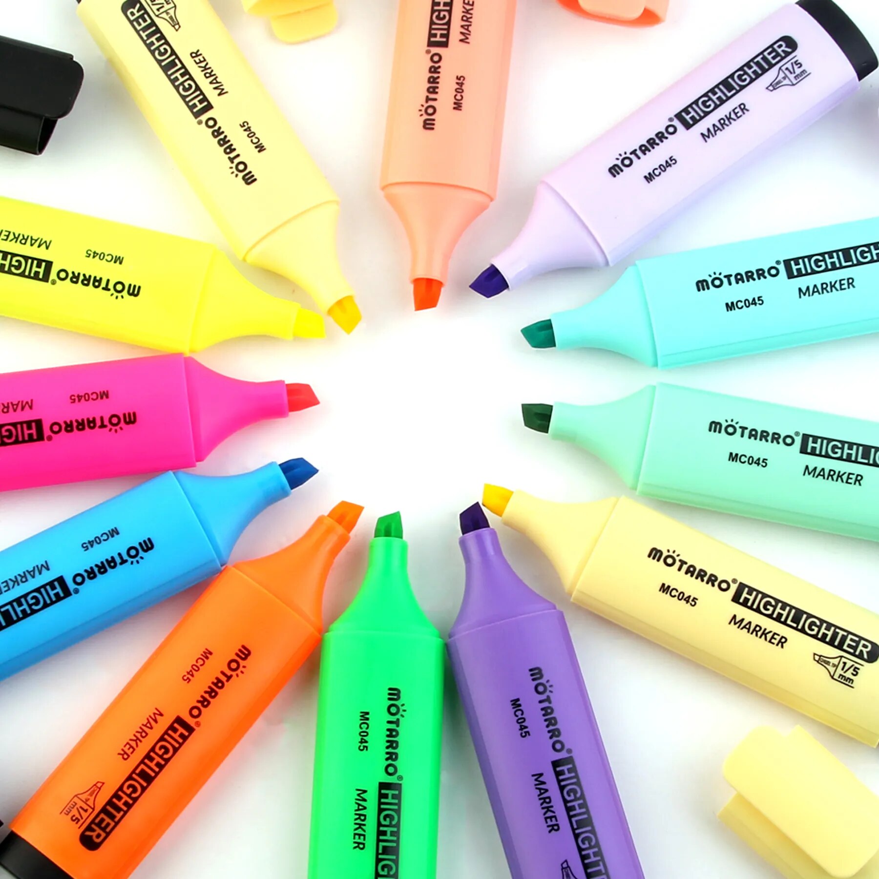 MOTARRO 12Pcs Pvc Box Markers  - Stabilo Marker Boss ulasan dan harga