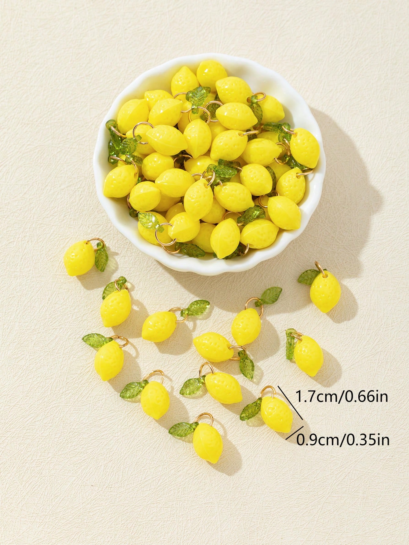 10Pcs 3D Lemon Resin Charms Pe - Resin Craft Supplies ulasan dan harga