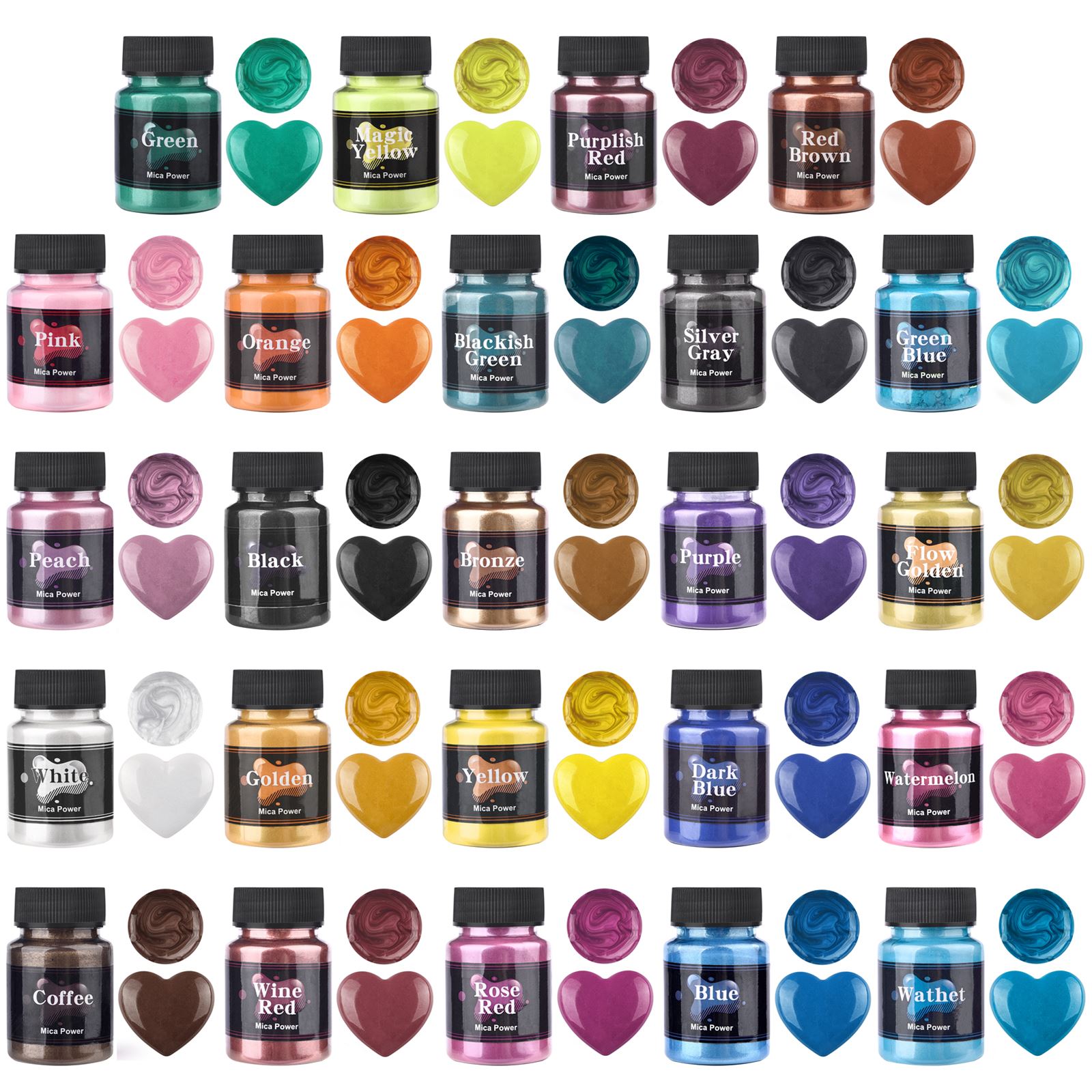 50ml 24 Colors Resin Pearl Pow - Resin Pigment Set ulasan dan harga