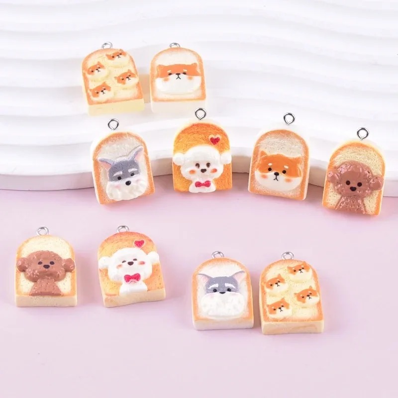 10Pcs Cute Toast Dog Resin Pen - Resin Craft Supplies ulasan dan harga