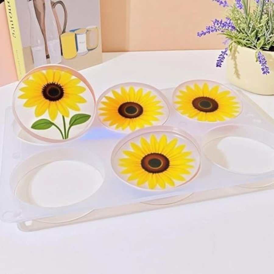 6-Cavity Deep Round Coaster Si - Coaster Mold Round ulasan dan harga