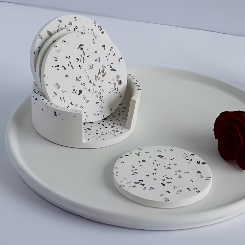 5pcs Round Coaster Silicone Mo - Coaster Mold Round ulasan dan harga