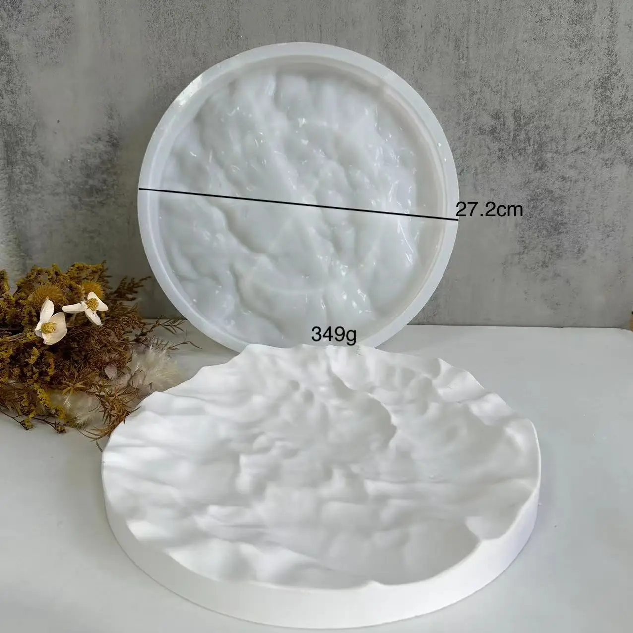 Irregular Ocean Waves Large Ro - Coaster Mold Round ulasan dan harga