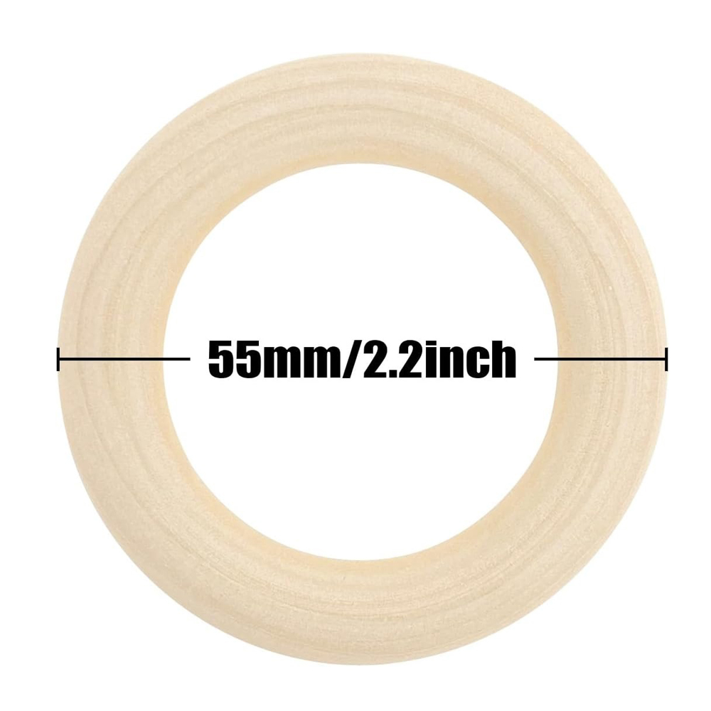 20PCS Wooden Rings for Craft 5 - Wood Ring Blank ulasan dan harga