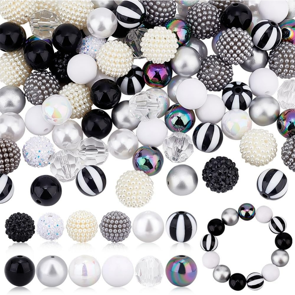 106pcs Chunky Beads 12 Styles  - Resin Crafts ulasan dan harga