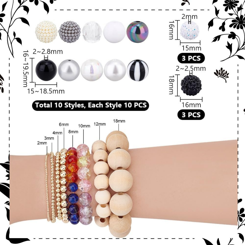 106pcs Chunky Beads 12 Styles  - Resin Crafts ulasan dan harga
