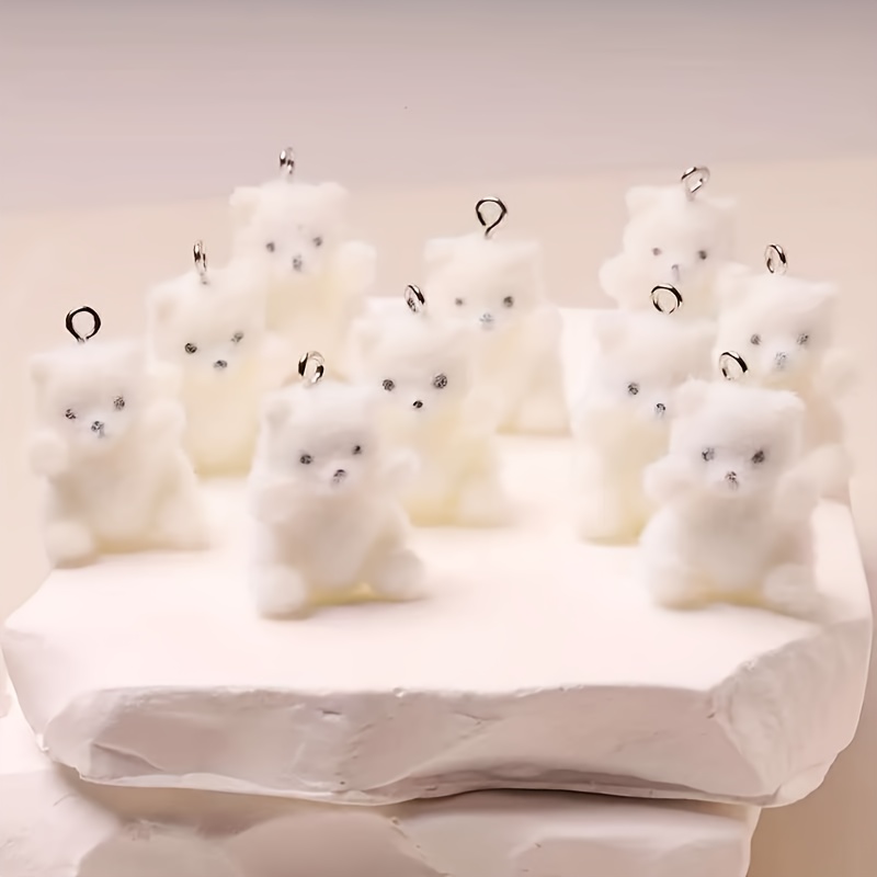 6Pcs Polar Bear Resin Charms C - Resin Craft Supplies ulasan dan harga