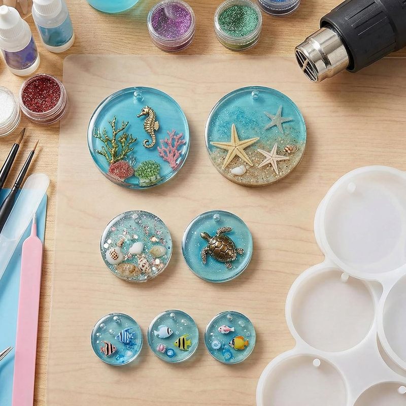 3Round mold set，25A circular r - Resin Ocean Wave Mold ulasan dan harga