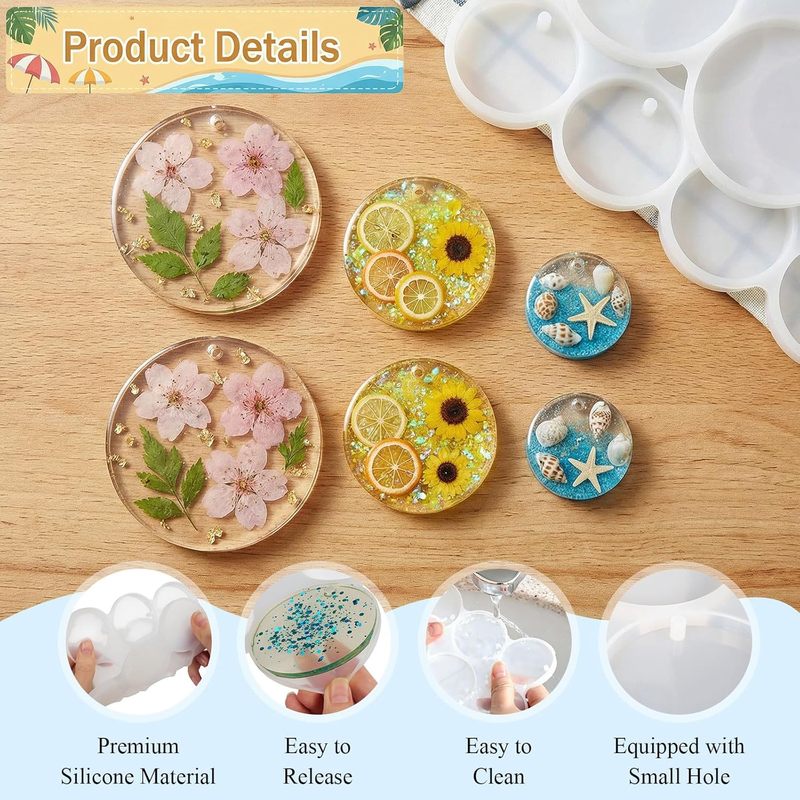 3Round mold set，25A circular r - Resin Ocean Wave Mold ulasan dan harga