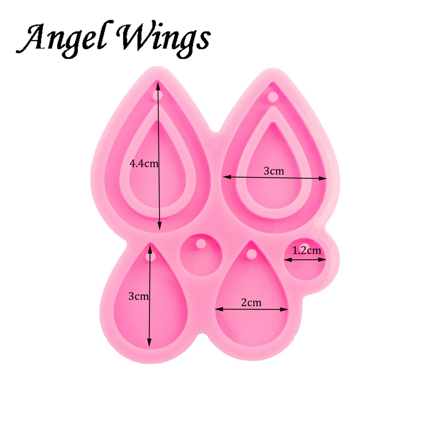 Shiny Tear Drop Hoop Earrings  - Geode Mold Silicone ulasan dan harga