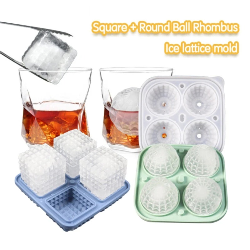 Ice Cube Tray Silicone with Li - Coaster Mold Round ulasan dan harga