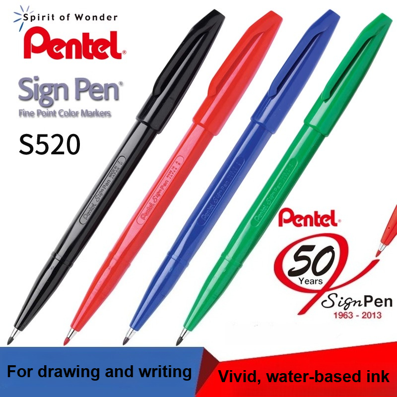 1/3/12PC Pentel S520 Sign Pen  - Pentel Pen Sign Pen ulasan dan harga