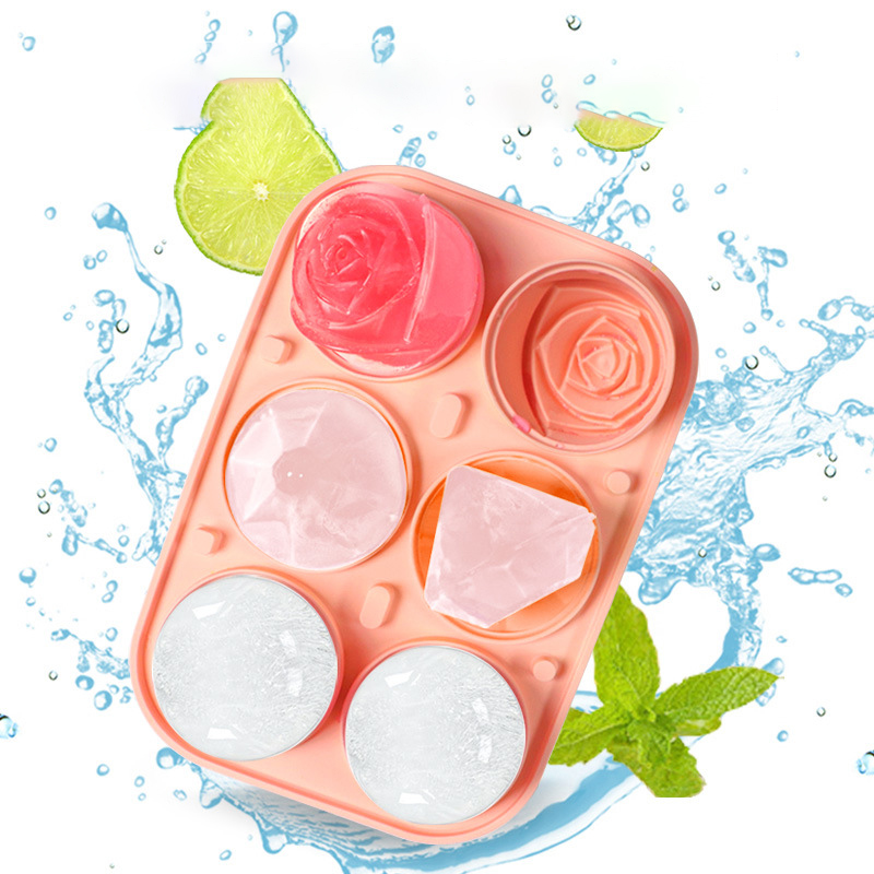 3D Rose Diamond Round Ice Cube - Coaster Mold Round ulasan dan harga