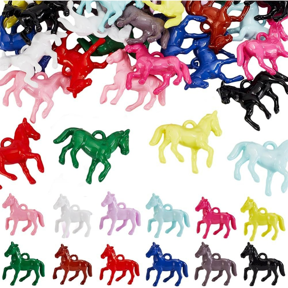 48pcs Opaque Acrylic Pendants  - Resin Crafts ulasan dan harga