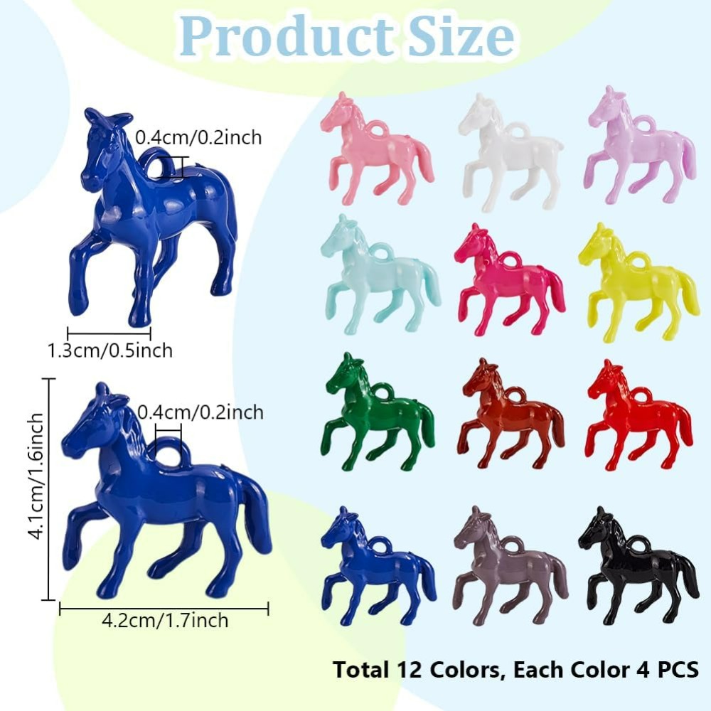 48pcs Opaque Acrylic Pendants  - Resin Crafts ulasan dan harga