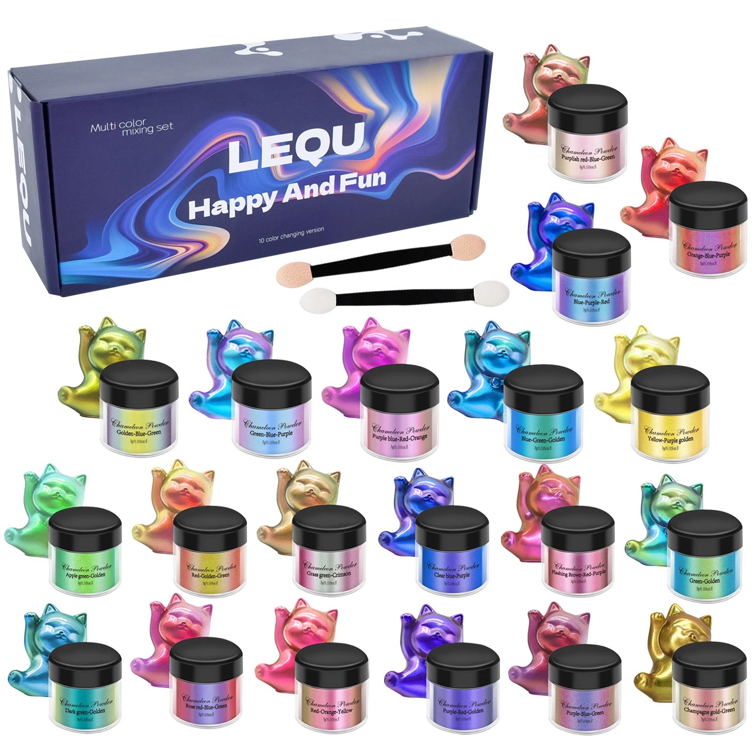 A set of chameleon pink nail c - Resin Pigment Set ulasan dan harga