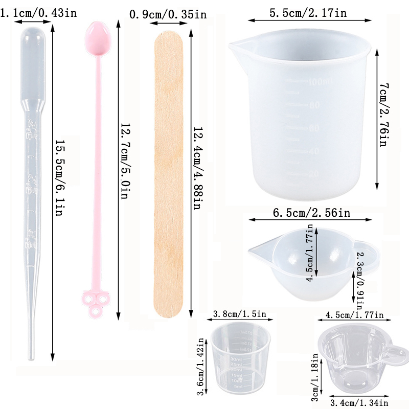 Epoxy Resin Tools Kit Silicone - Mixing Cup Silicone ulasan dan harga
