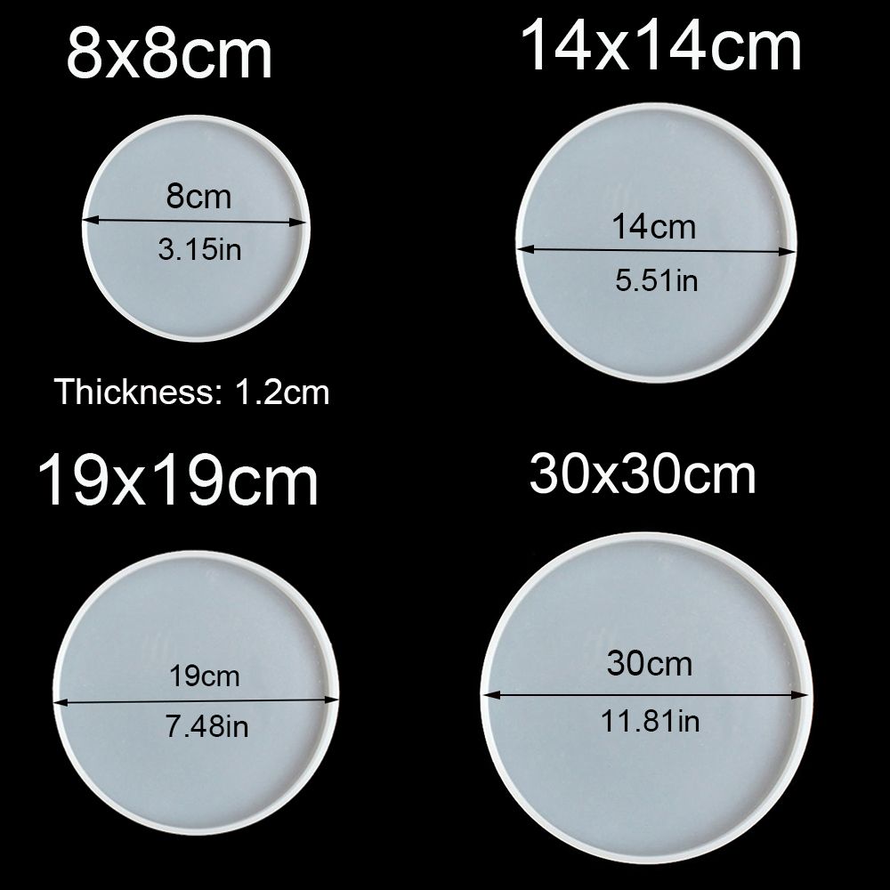 DIY Craft Silicone Fluid Arts  - Coaster Mold Round ulasan dan harga