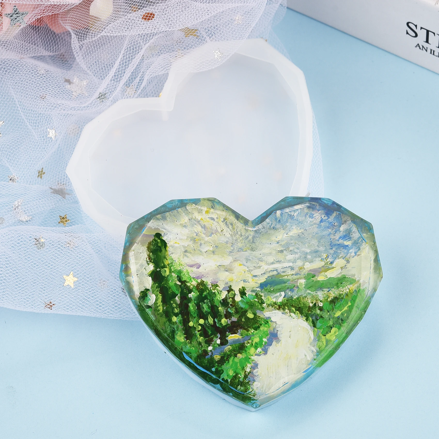 Resin Coaster Silicone Mold Ca - Coaster Mold Round ulasan dan harga