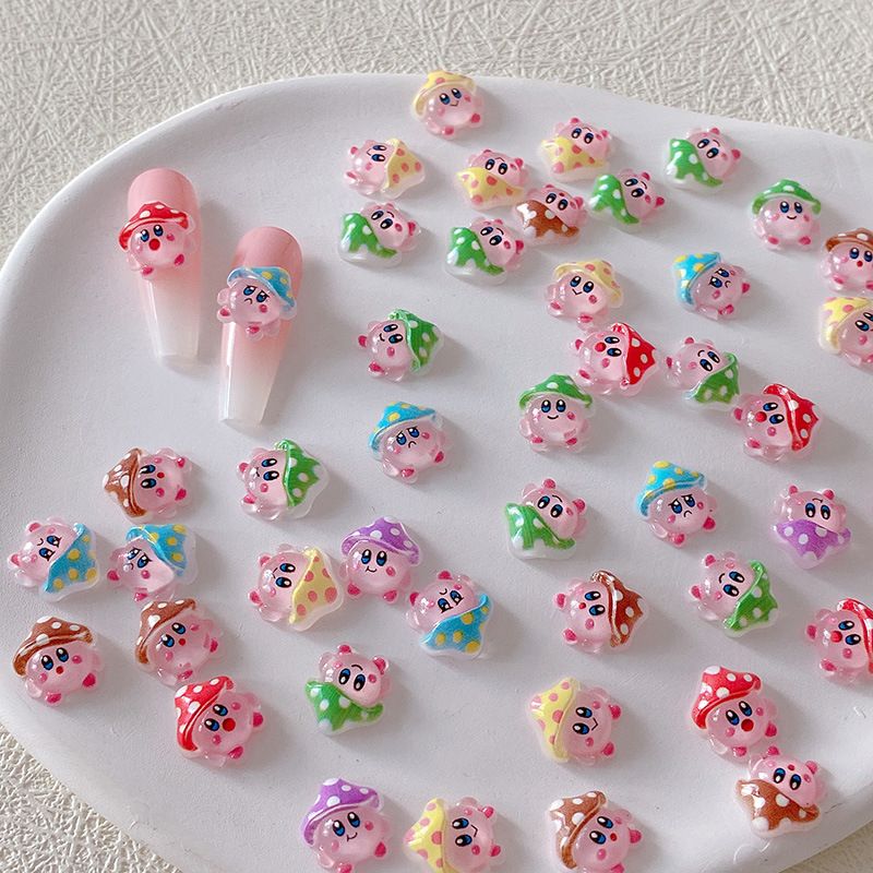2/10/20pcs Kirby Nail Charms 3 - Resin Crafts ulasan dan harga