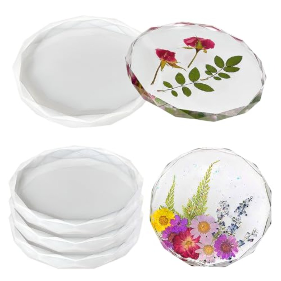 4 Pack Coaster Molds - Diamond - Geode Mold Silicone ulasan dan harga