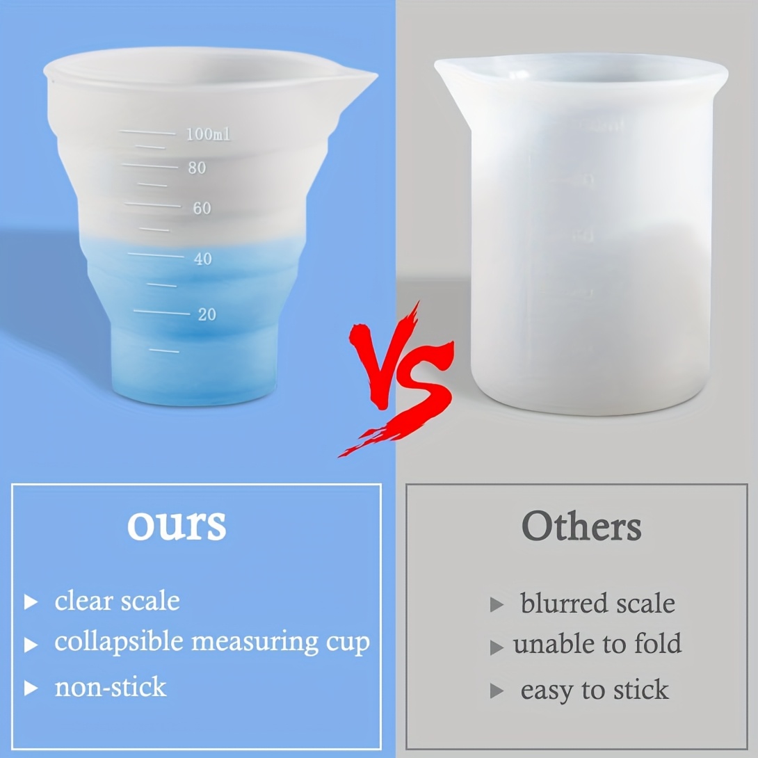 50-500ml Foldable Silicone Mea - Mixing Cup Silicone ulasan dan harga
