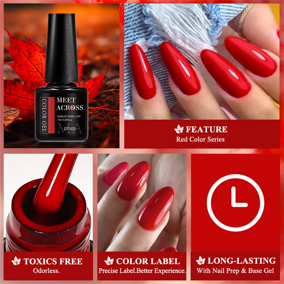 8pcs Gel Nail Polish Set HEMA  - Resin Glitter Pack ulasan dan harga