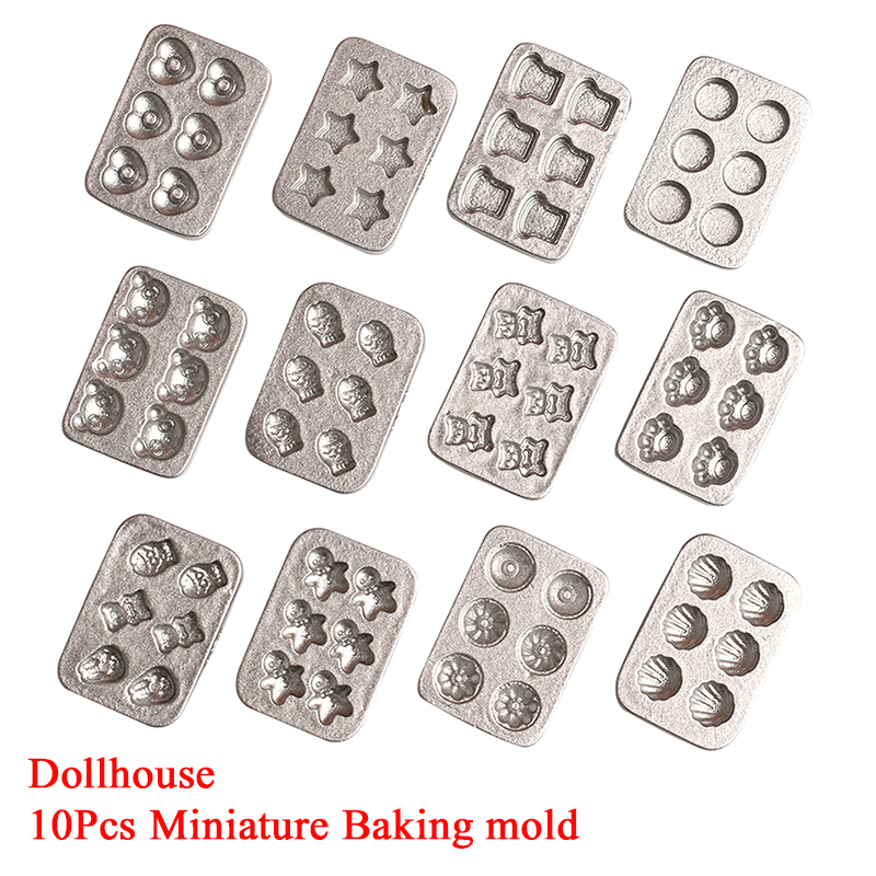 10pcs Doll House Miniature Min - Silicone Mold Tray ulasan dan harga