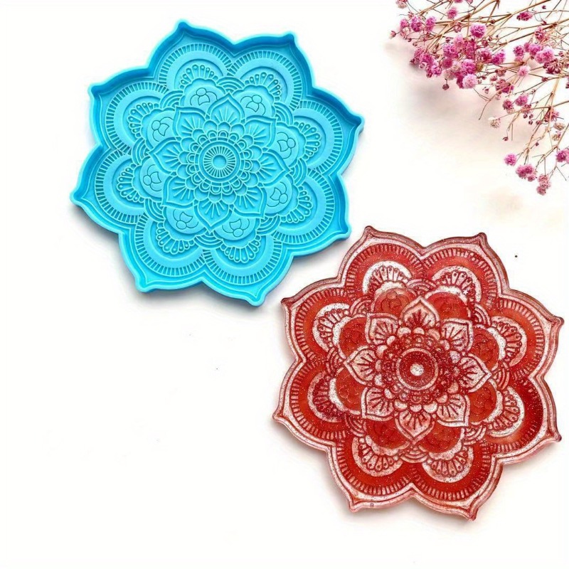 Mandala Coaster Silicone Mold  - Coaster Mold Round ulasan dan harga