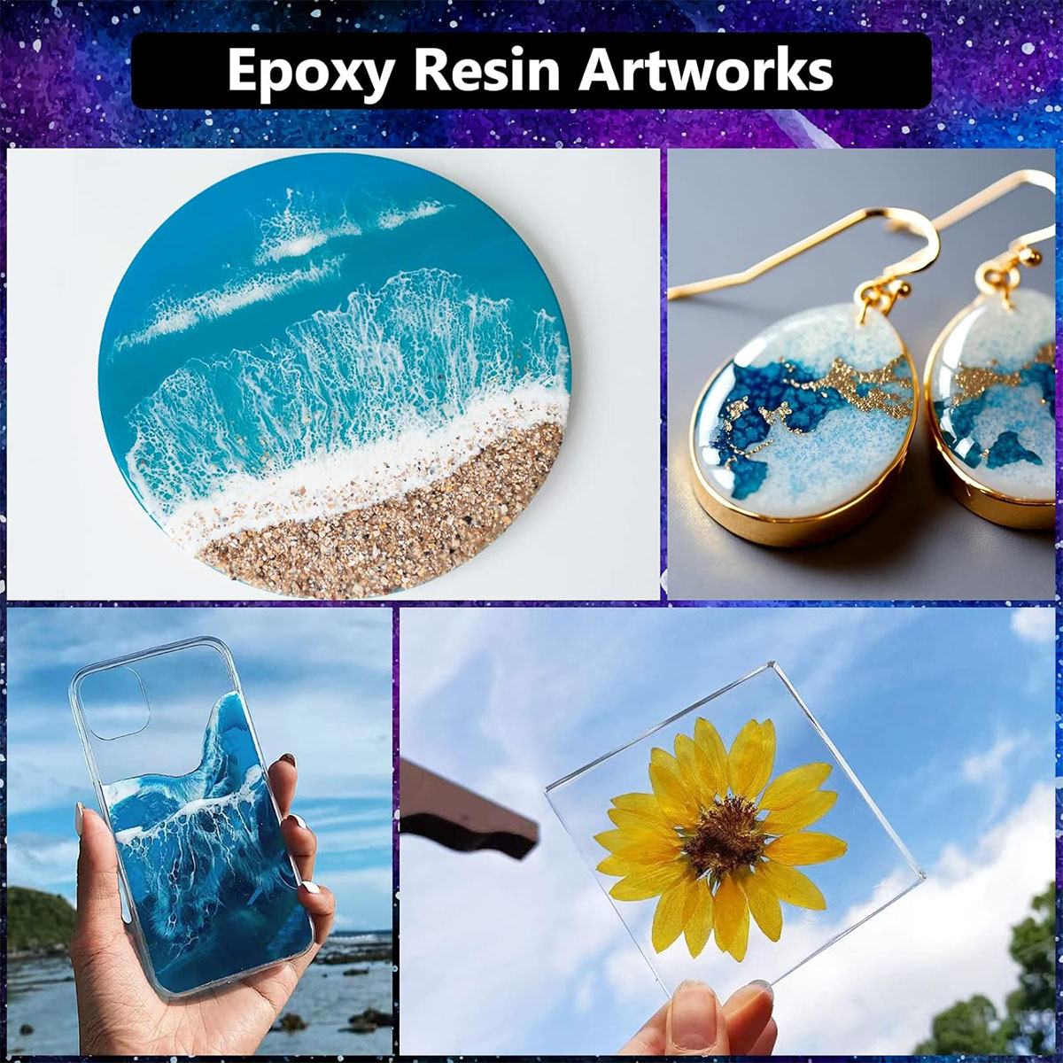 1000ml Crystal Clear Epoxy Res - Resin Jewelry Kit ulasan dan harga