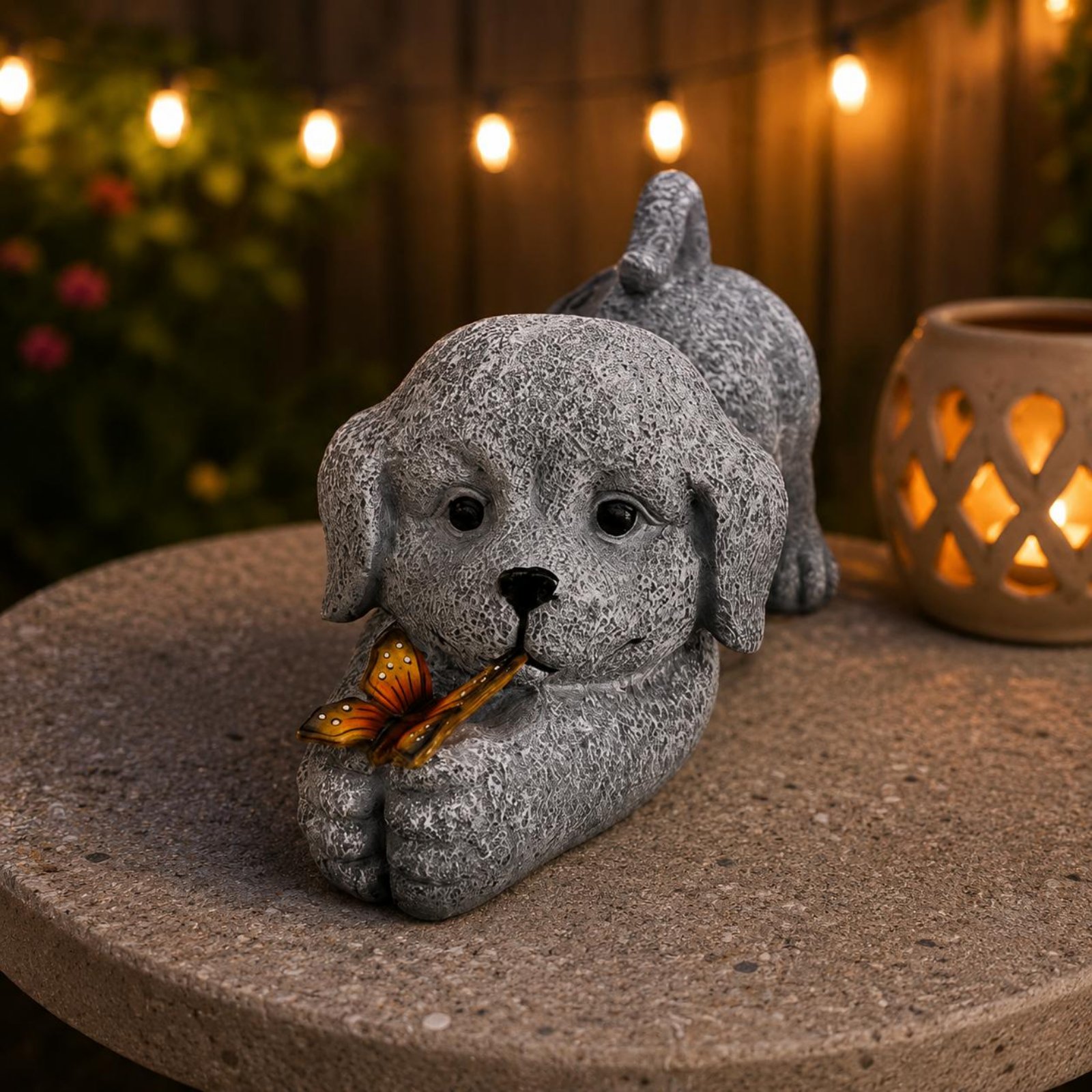 Solar Dog Statue Resin Craft S - Resin Crafts ulasan dan harga