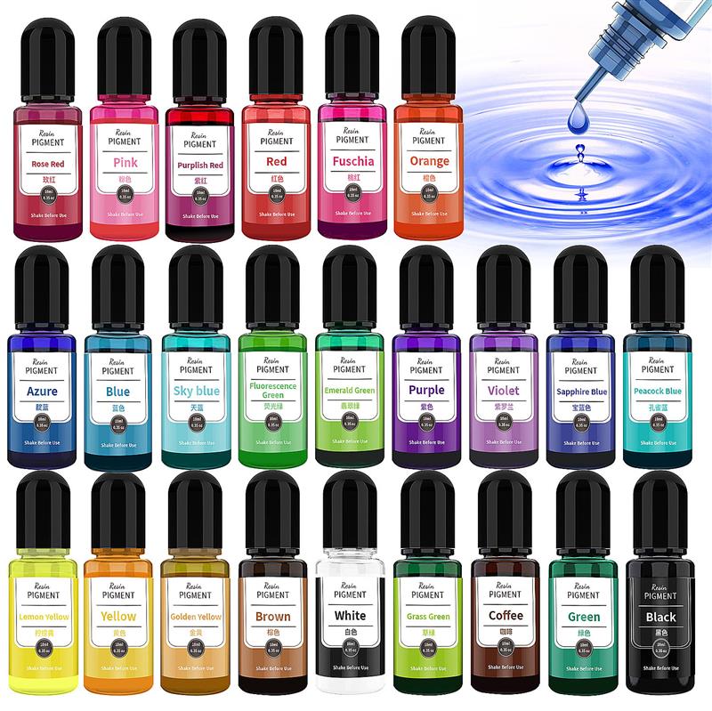24 Color 10ml/Bottle Epoxy Res - Resin Dye Alcohol ulasan dan harga