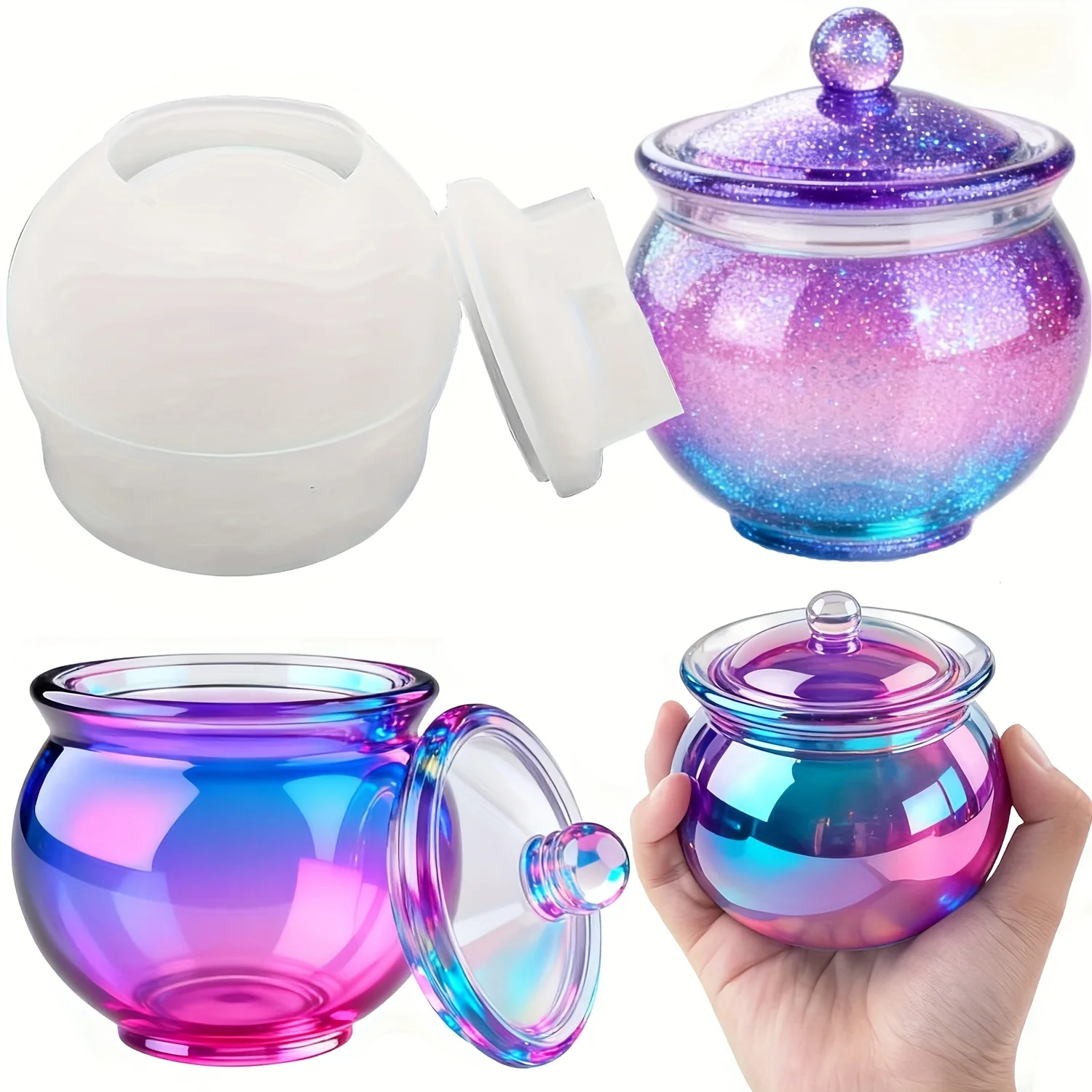 1 set of round resin can molds - Resin Jewelry Kit ulasan dan harga
