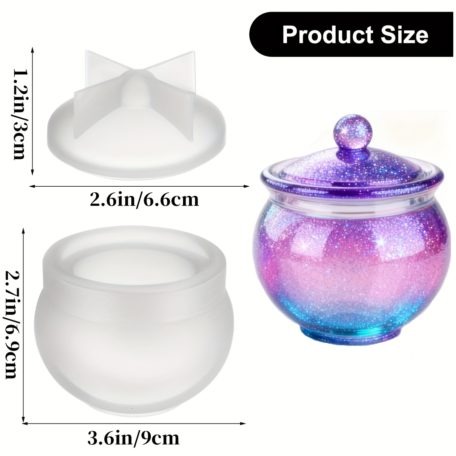 1 set of round resin can molds - Resin Jewelry Kit ulasan dan harga